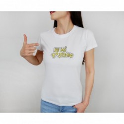 Dámské tričko bílé - barevný potisk - Je mi to jedno