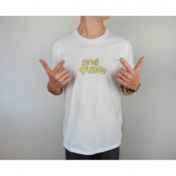 Pánské tričko bílé - barevný potisk - Je mi to jedno