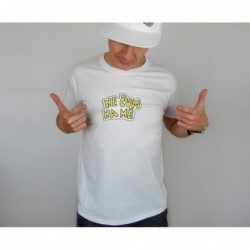 Pánské tričko bílé - barevný potisk - Nečum na mě