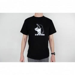 Pánské tričko černé - bílý potisk