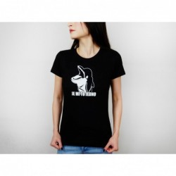 Dámské tričko černé - bílý potisk