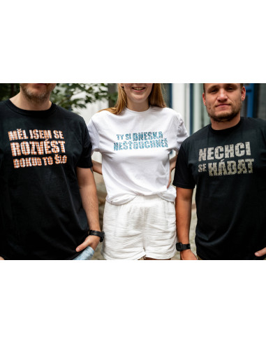 Triko HÁDKOVI „NECHCI SE HÁDAT“ černé