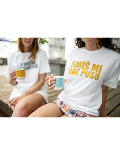 Triko HÁDKOVI „SMÍŠ MI DÁT PUSU“ bílé 2