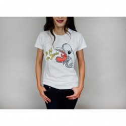 Dámské tričko bílé - barevný potisk - Je mi to jedno v2