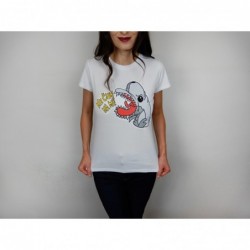 Dámské tričko bílé - barevný potisk - Nečum na mě v2