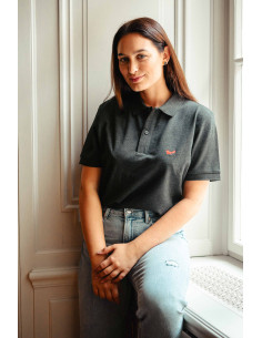 Unisex polo tričko šedé 2