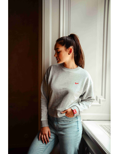 Dámská Cropped mikina - grey