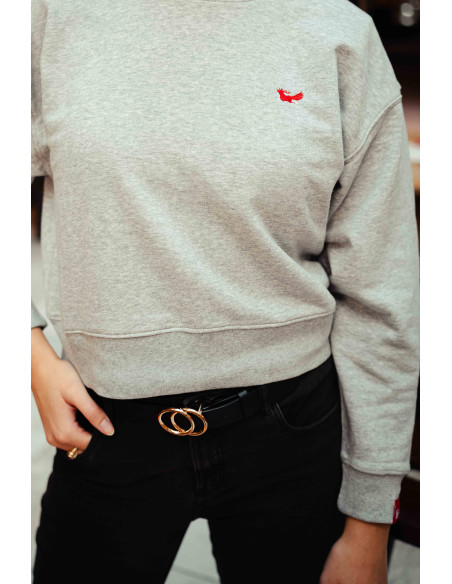 Dámská Cropped mikina - grey