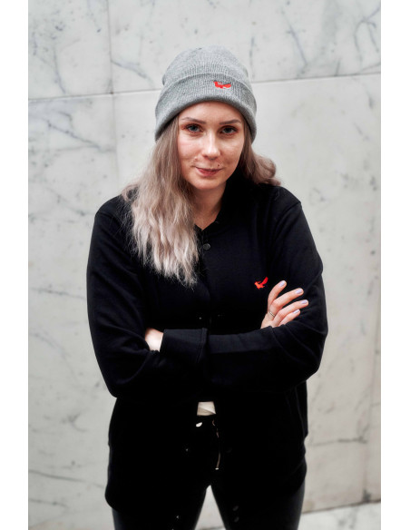 Unisex mikina na knoflíky černá