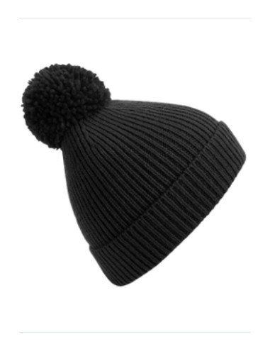 Unisex zimní čepice s bambulí černá