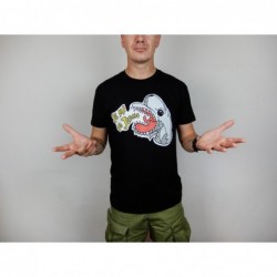 Pánské tričko černé - barevný potisk - Je mi to jedno v2