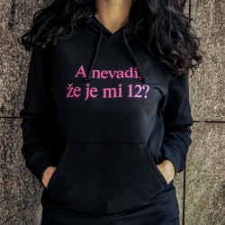 Mikina unisex černá - růžový nápis - Nevadí